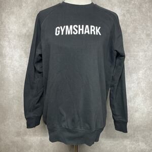 Gymshark Apollo Crewneck Sweatshirt Mens S Black Pullover Logo Spell Out Leisure